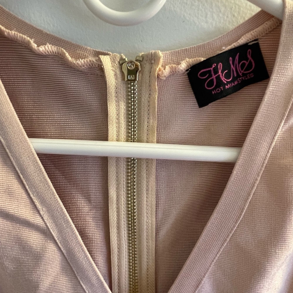Lace-Up Beige jumpsuit - Picture 2 of 7